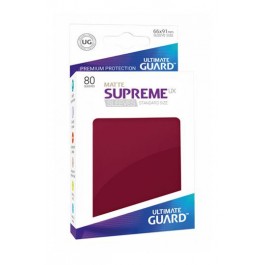[ULT] Ultimate Guard Supreme UX Sleeves Fundas de Cartas Tamaño Estándar Borgoña Mate (80)