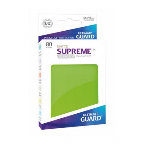[ULT]Ultimate Guard Supreme UX Sleeves Fundas de Cartas Tamaño Estándar Verde (80)