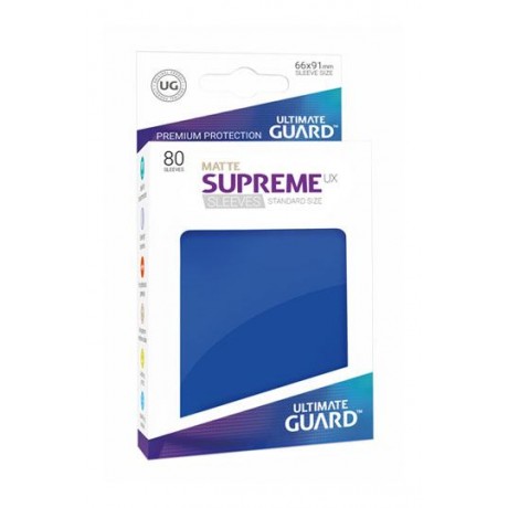 [ULT]Ultimate Guard Supreme UX Sleeves Fundas de Cartas Tamaño Estándar Azul Mate (80)