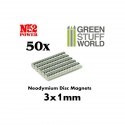 [AGS] IMANES DE NEODIMIO 3MM X 1MM (N52)