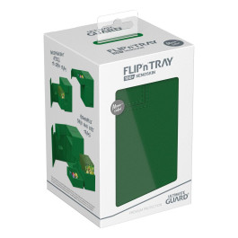 [ULT]Ultimate Guard Flip´n´Tray Deck Case 100+ Caja de Cartas Tamaño Estándar XenoSkin Verde