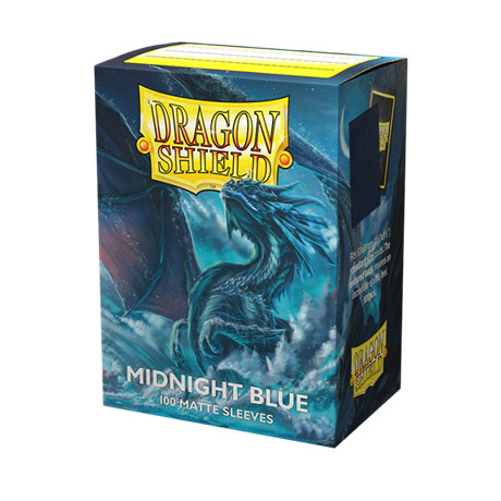 [AJC] DRAGON SHIELD STANDARD SIZE MATTE SLEEVES - MIDNIGHT BLUE (100 SLEEVES)