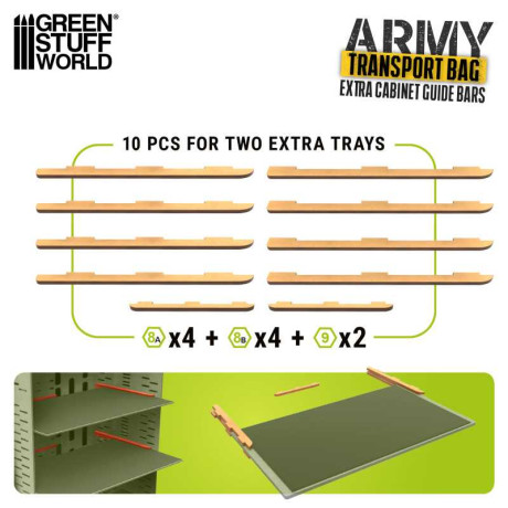 [AGS] Carriles extra para Maletines de transporte de miniaturas